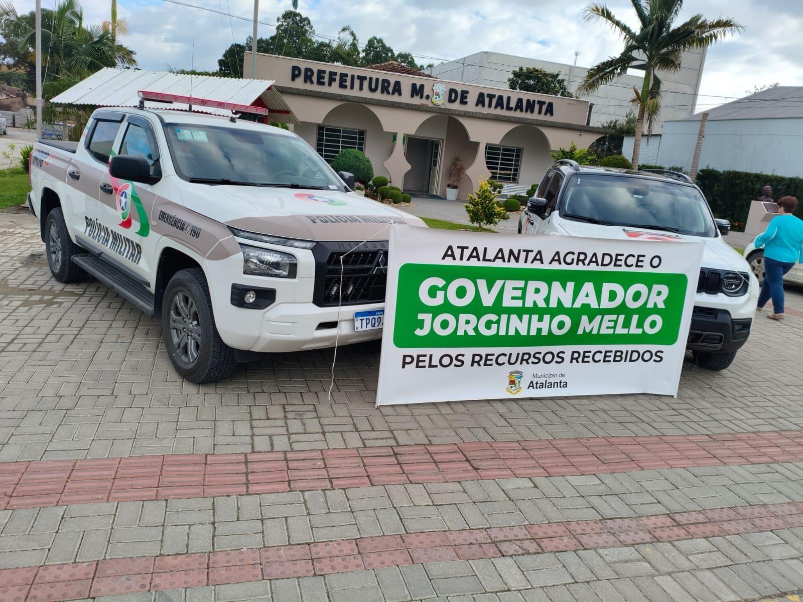 Atalanta reforça segurança com novos veículos para Defesa Civil e Polícia Militar
