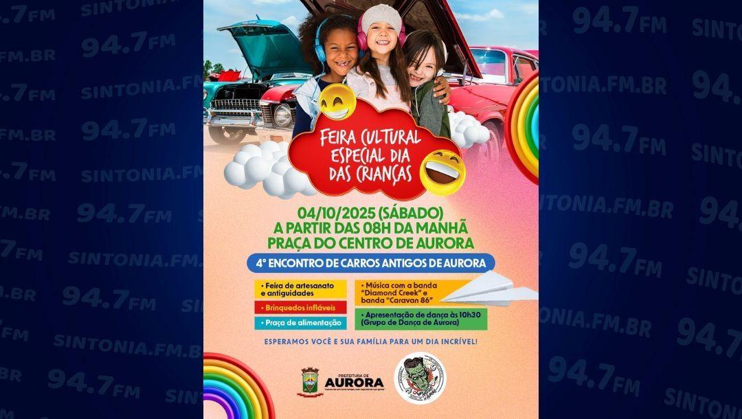 Aurora promove feira de artesanato e encontro de carros antigos no sábado