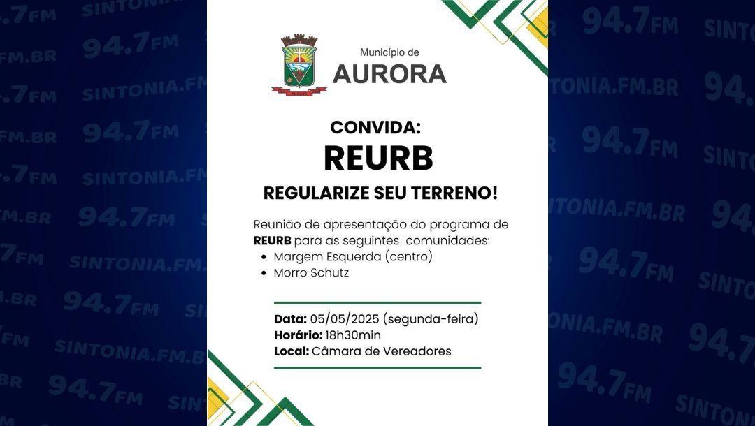 Aurora realiza reunião sobre regularização fundiária nesta segunda-feira