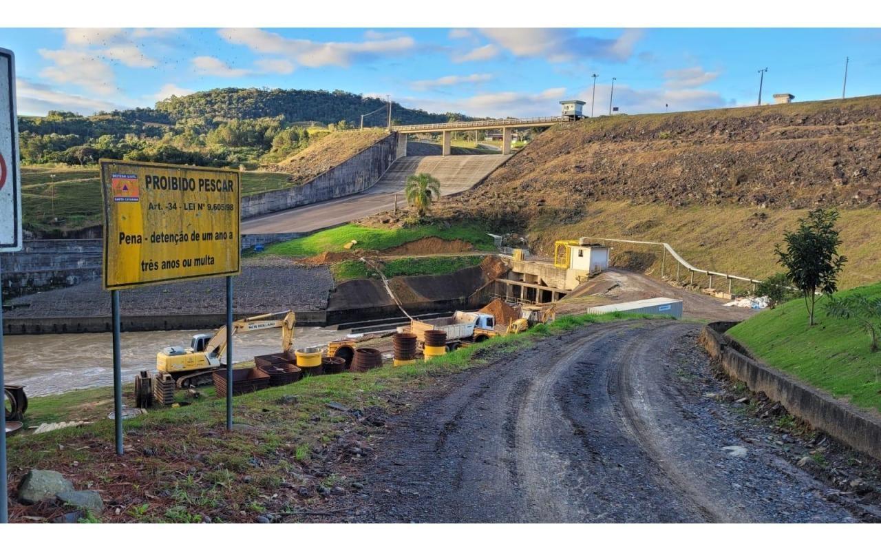 Barragem Sul de Ituporanga será entregue neste mês com todas as comportas revitalizadas