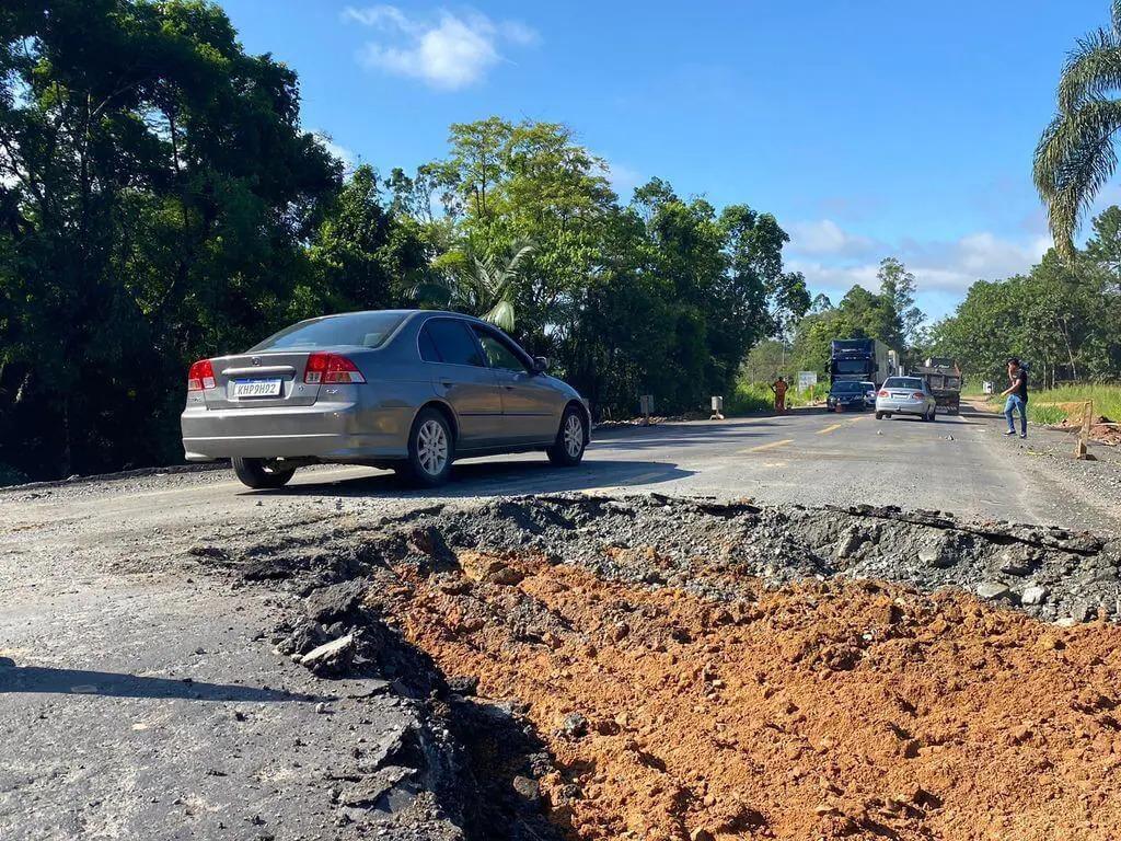 BR-470: DNIT declara situação de emergência na rodovia
