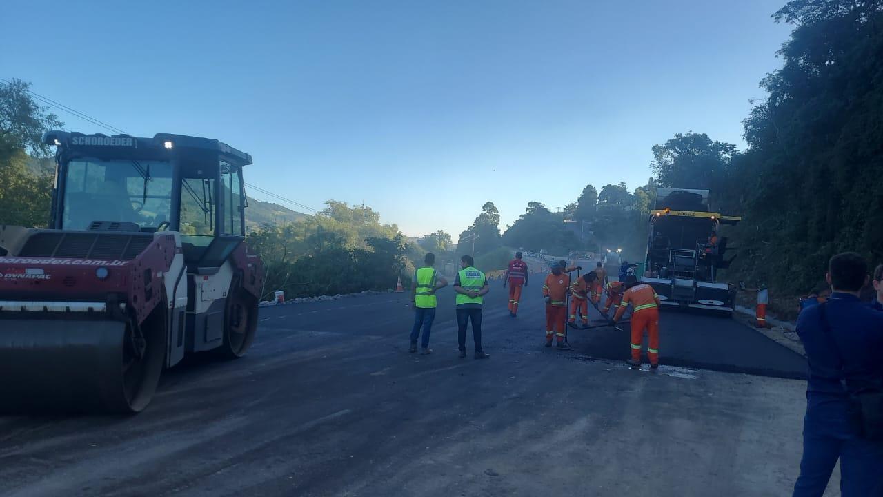 BR-470 em Rio do Sul será liberada na noite desta terça-feira (12) após quase um mês interditada