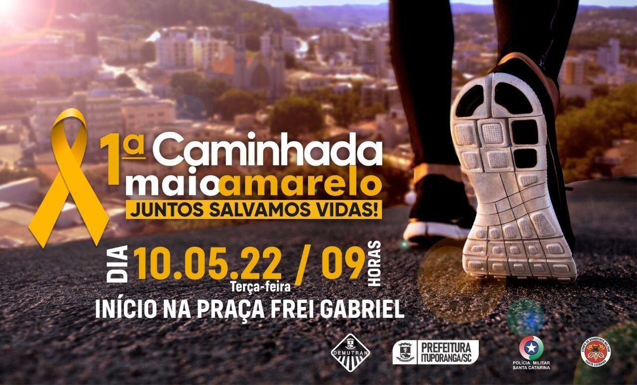 Caminhada Maio Amarelo será nesta terça em Ituporanga