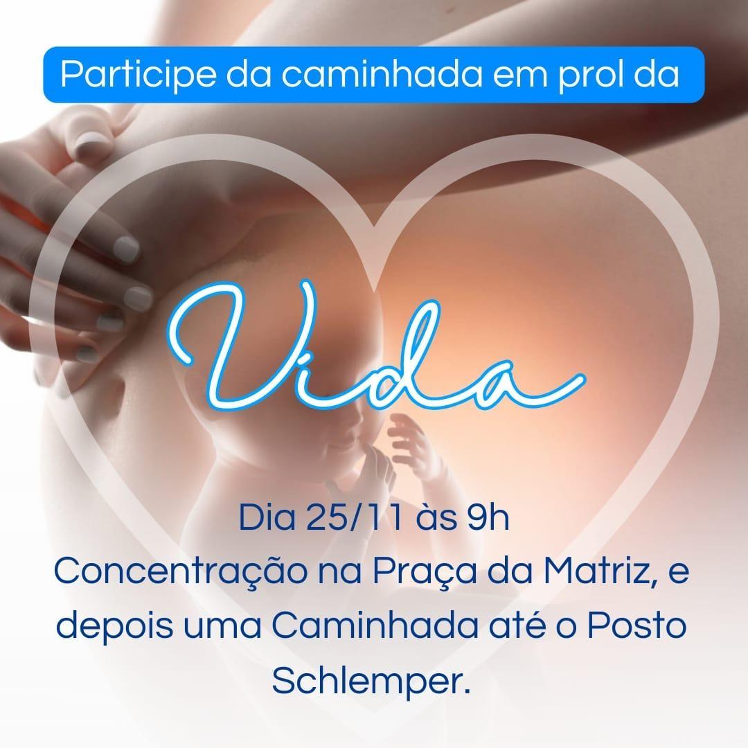 Caminhada em prol da vida será realizada no sábado em Ituporanga