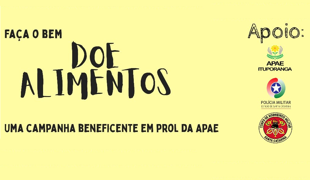 Campanha arrecada alimentos, dinheiro e produtos de higiene e limpeza para famílias dos alunos da Apae de Ituporanga