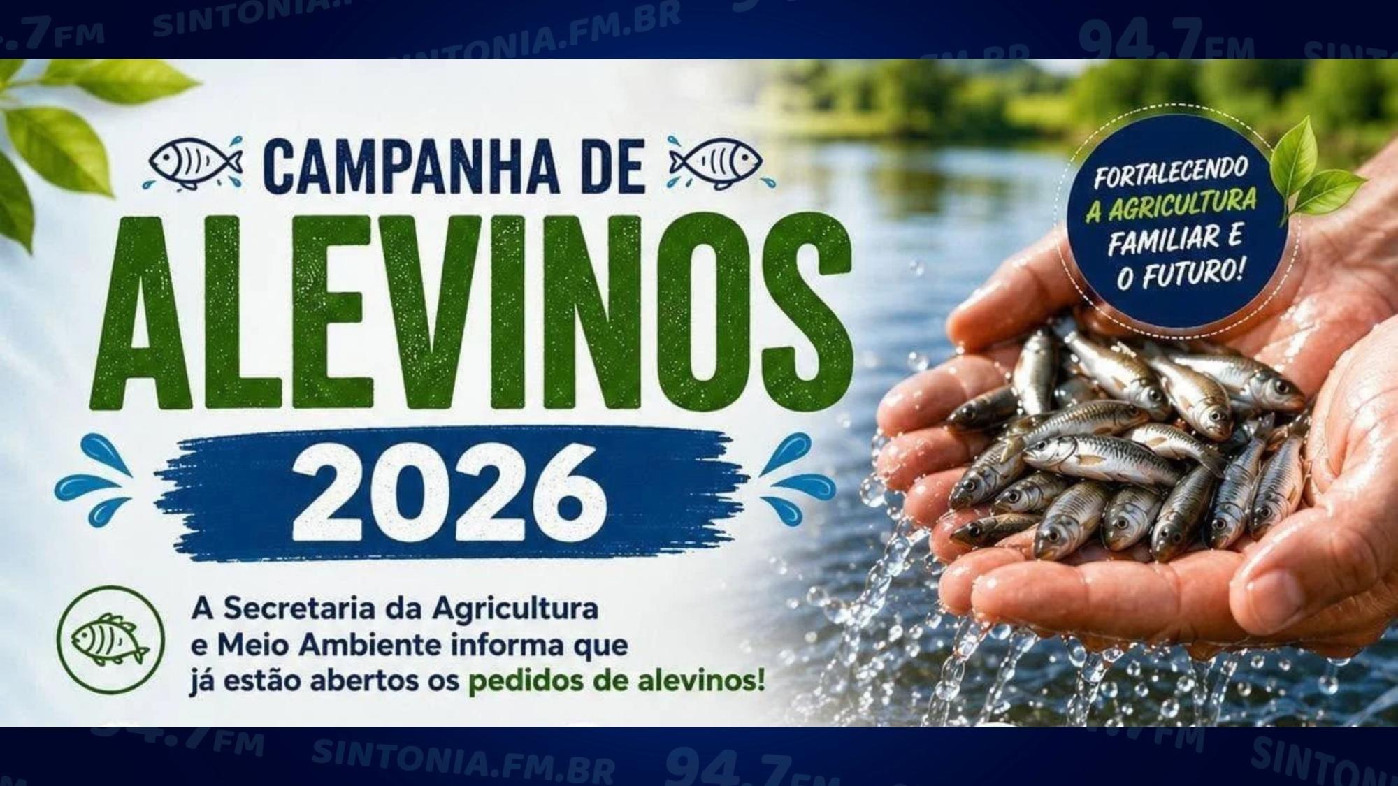Campanha de alevinos encerra nesta sexta-feira (09) em Chapadão do Lageado