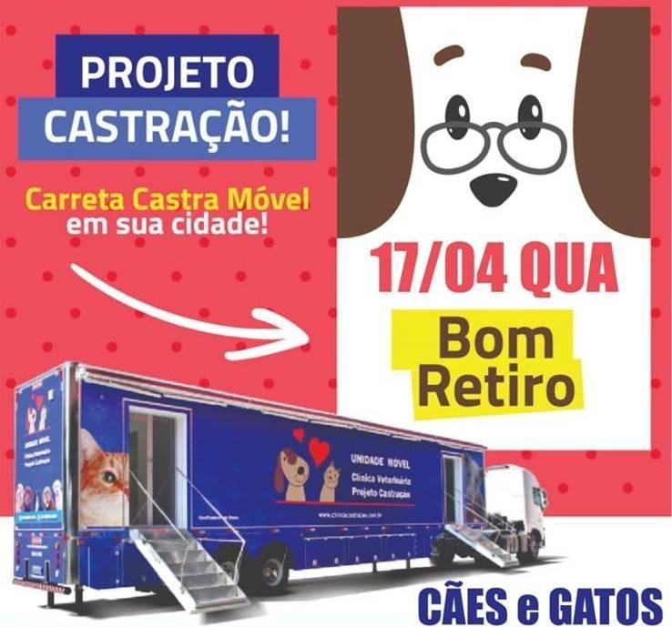 Campanha de castração solidária será realizada em Bom Retiro