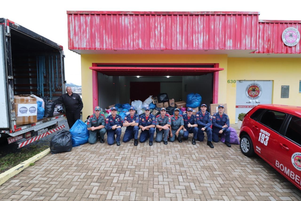 Campanha do Agasalho dos Bombeiros de Ituporanga arrecada mais de quatro mil peças