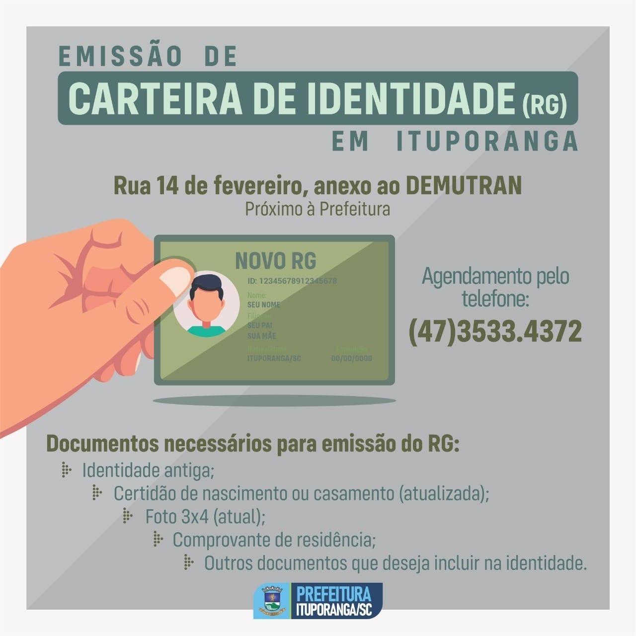 Carteiras de Identidade voltam a ser emitidas em Ituporanga