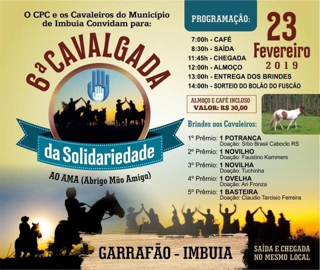 Cavalgada da Solidariedade será realizada em prol do Abrigo Mão Amiga