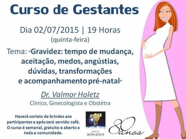 Nesta quinta-feira, 02, tem mais uma edição do Curso de Gestantes do Hospital Bom Jesus