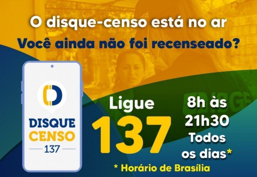 CENSO 2022: Moradores que não responderam à pesquisa tem até esta segunda (20) para agendar à visita 