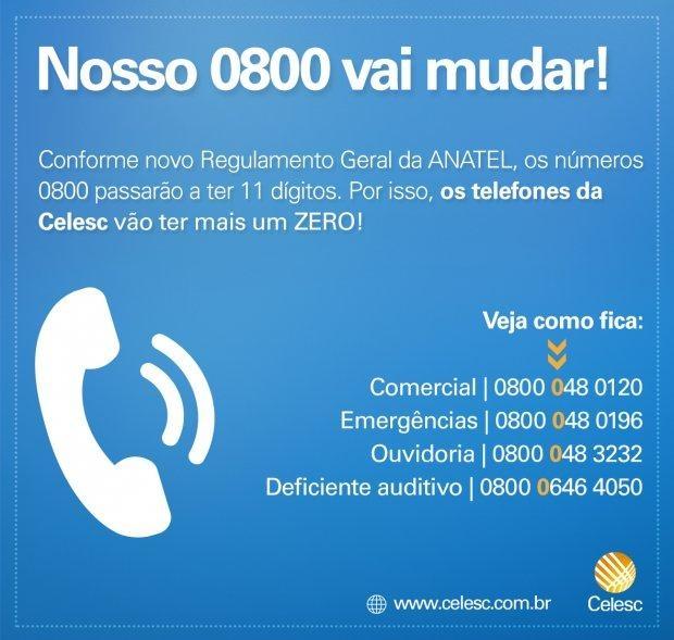 Central de teleatendimento da Celesc passa a ter mais um ZERO