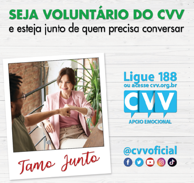 Centro de Valorização da Vida (CVV) de Rio do Sul realizará curso para formação de voluntários