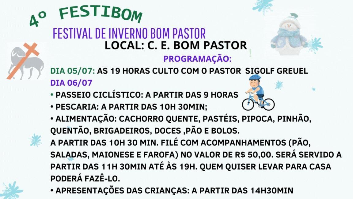 Centro Educacional Bom Pastor de Ituporanga realiza o 4º FESTIBOM