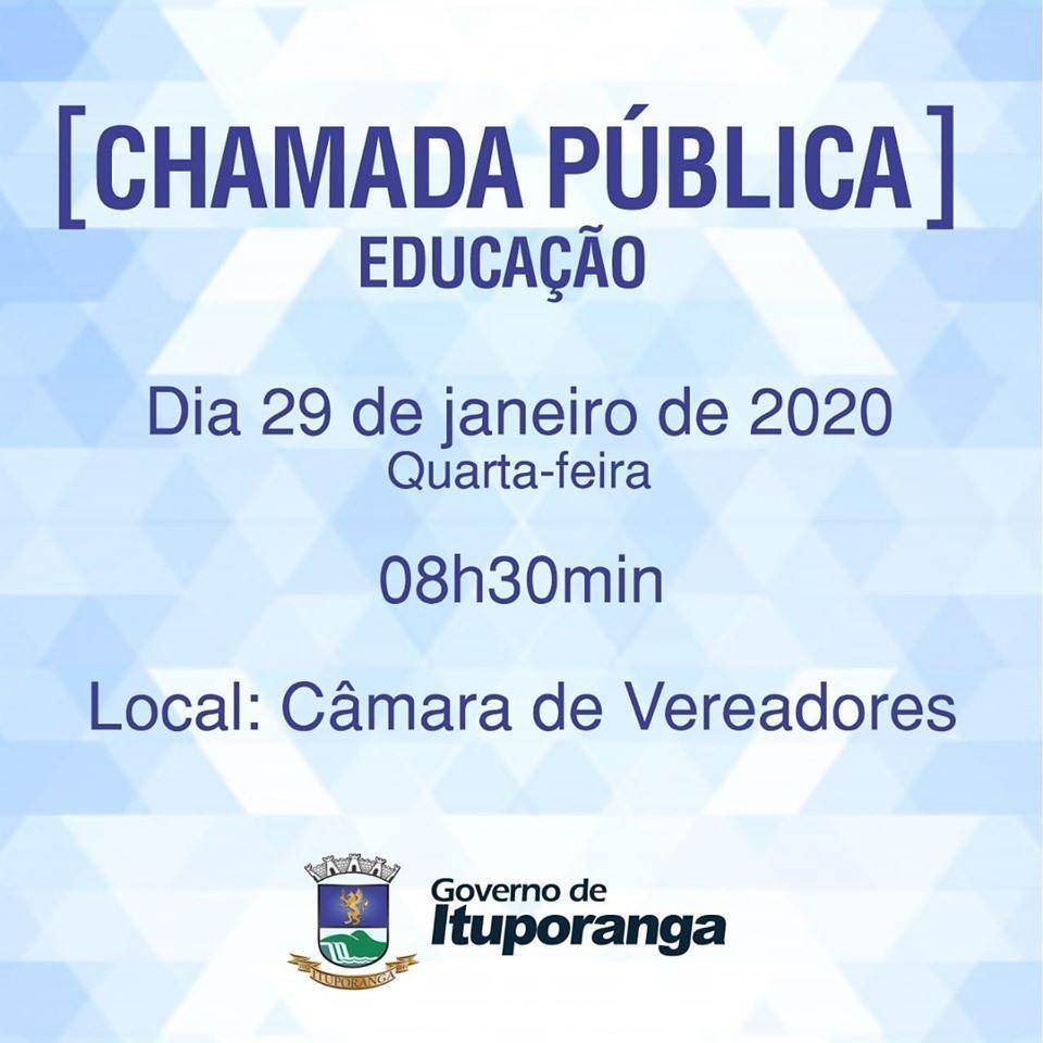Chamada Pública para contratação de profissionais para início do ano letivo em Ituporanga será realizada nesta quarta