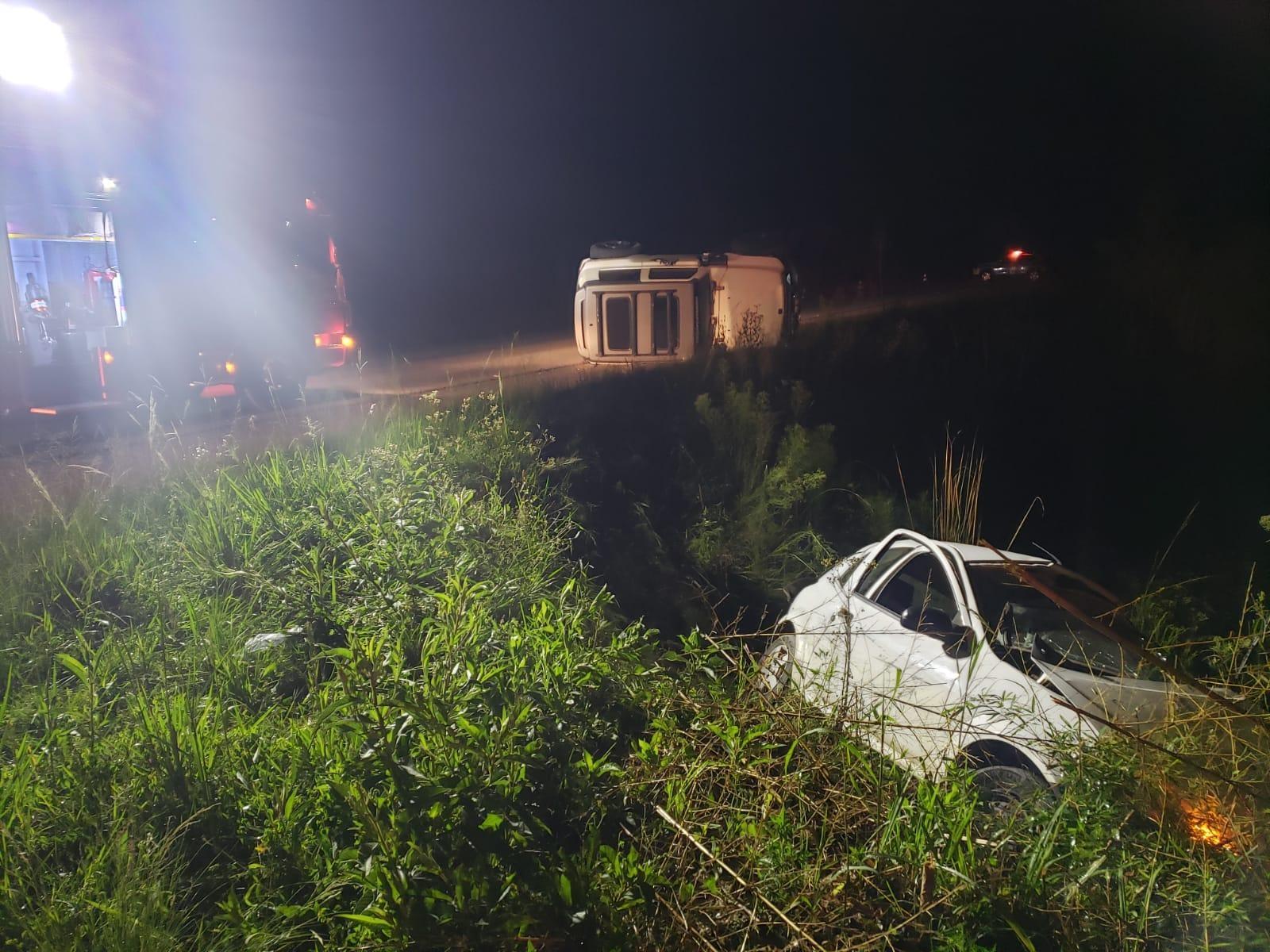 Colisão entre dois veículos deixa um ferido grave na BR-282 em Bom Retiro