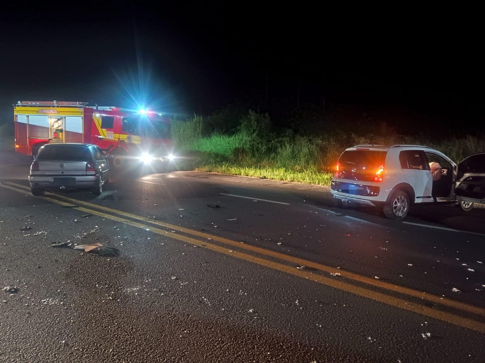 Colisão envolvendo dois carros é registrada na BR-470 em Pouso Redondo