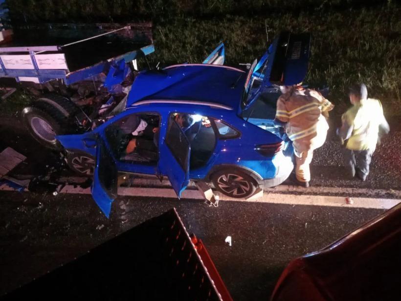 Colisão traseira deixa jovem ferido na BR-282 em Alfredo Wagner