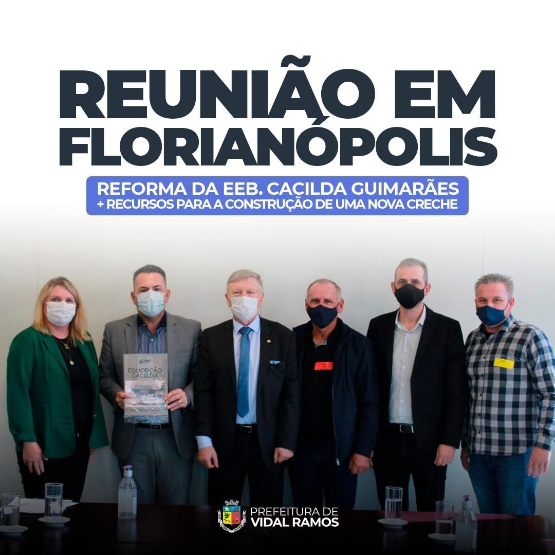 Comitiva de Vidal Ramos vai à Florianópolis e garante recursos para a educação do município