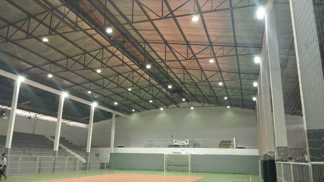 Concluída a instalação da nova iluminação do Ginásio Municipal de Imbuia