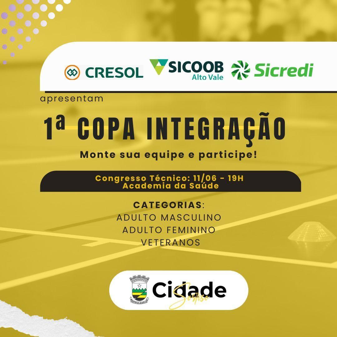 Congresso Técnico da primeira Copa Integração é hoje a noite em Petrolândia 