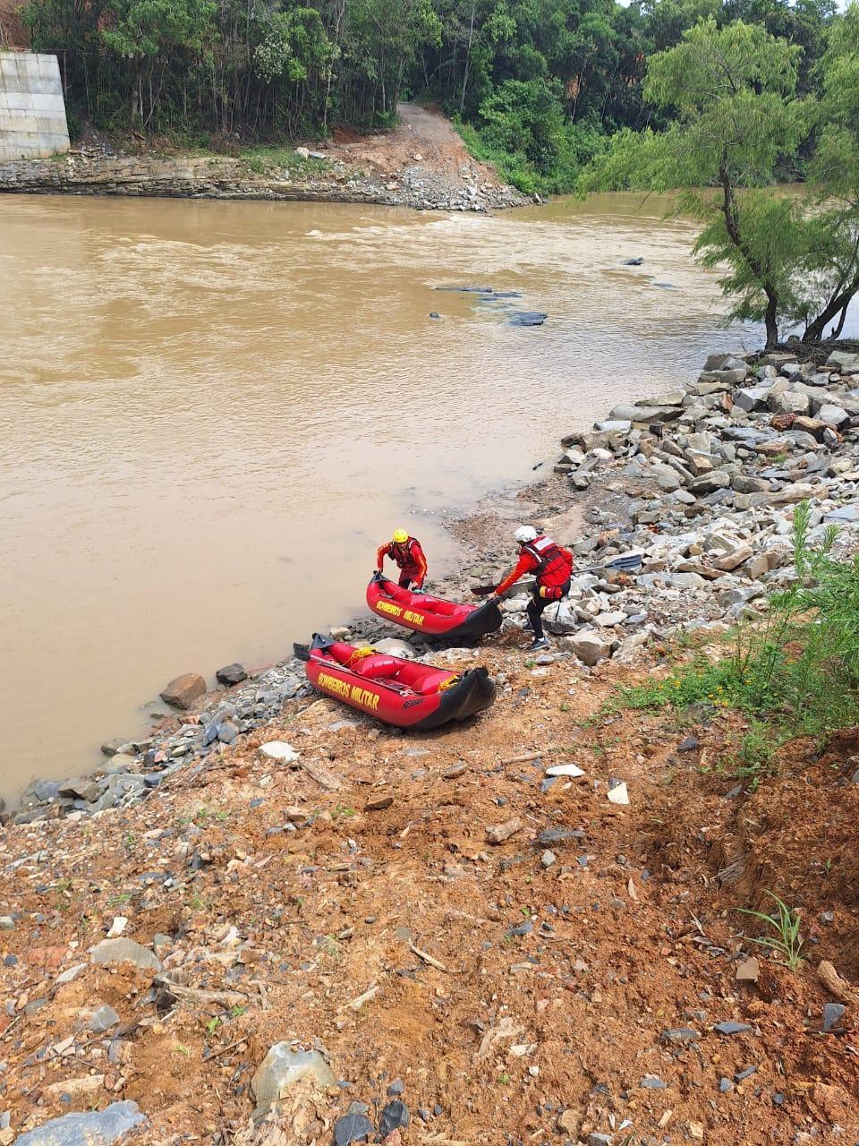 Corpo de homem desaparecido é encontrado no Rio Itajaí do Sul, em Aurora