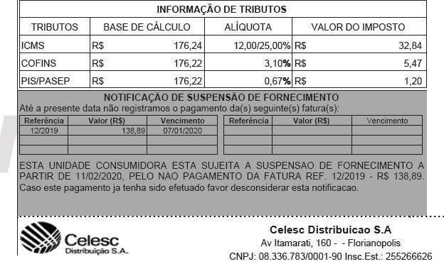 Cortes no fornecimento de luz por inadimplência estão suspensos por 90 dias
