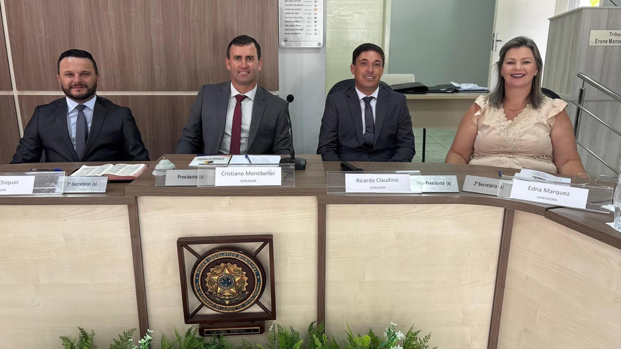 Cristiano Montebeller assume presidência da Câmara de Vereadores de Chapadão do Lageado