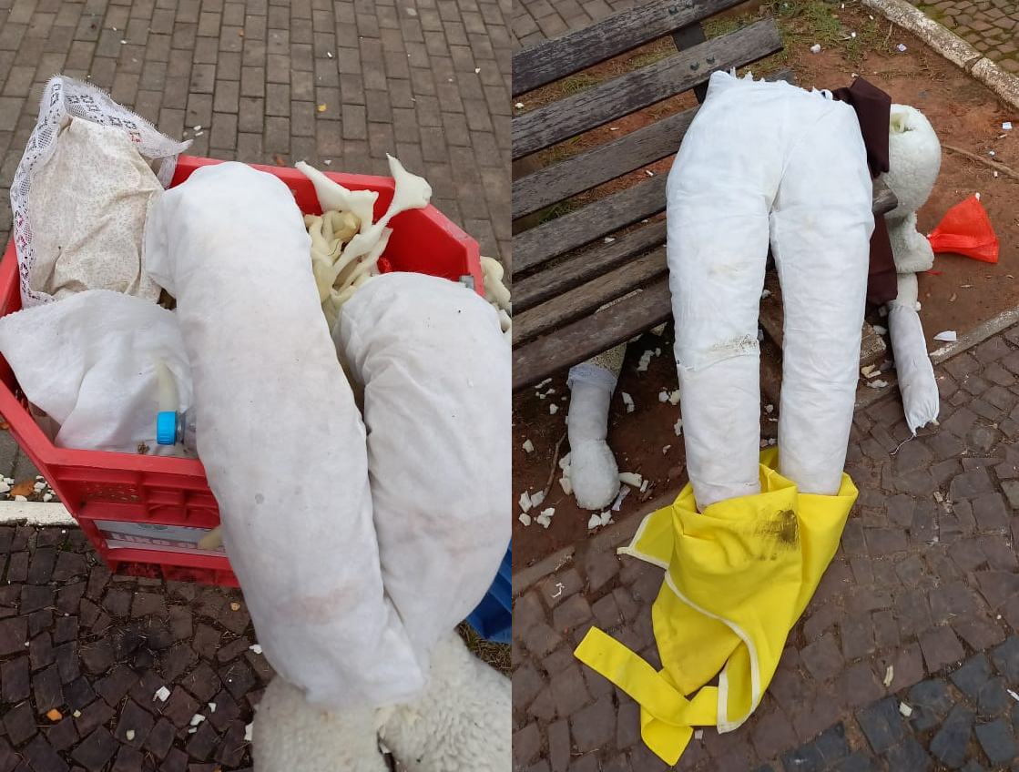Decoração de Páscoa é depredada em Ituporanga