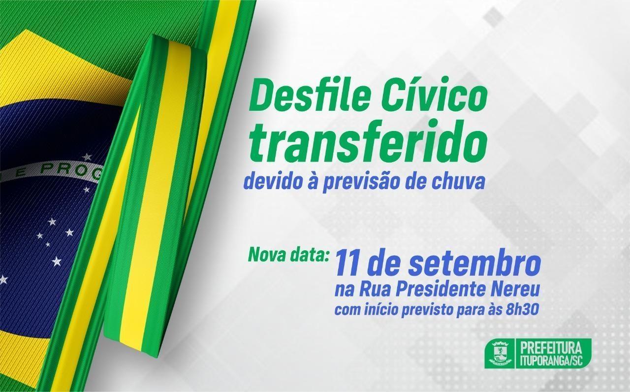 Desfile cívico é adiado para domingo (11) em Ituporanga