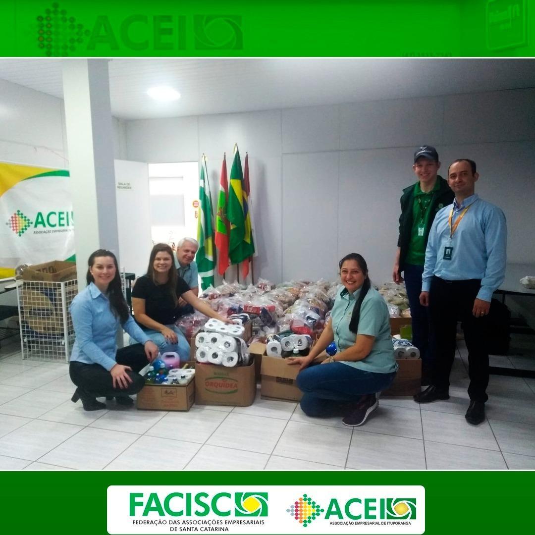 Dia C em Ituporanga arrecada cerca de 1.200 kg de alimentos e mais de 300 itens de higiene
