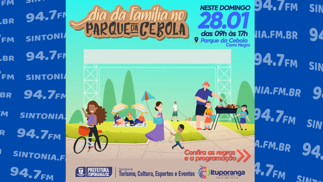 Dia da Família é neste domingo no Parque da Cebola