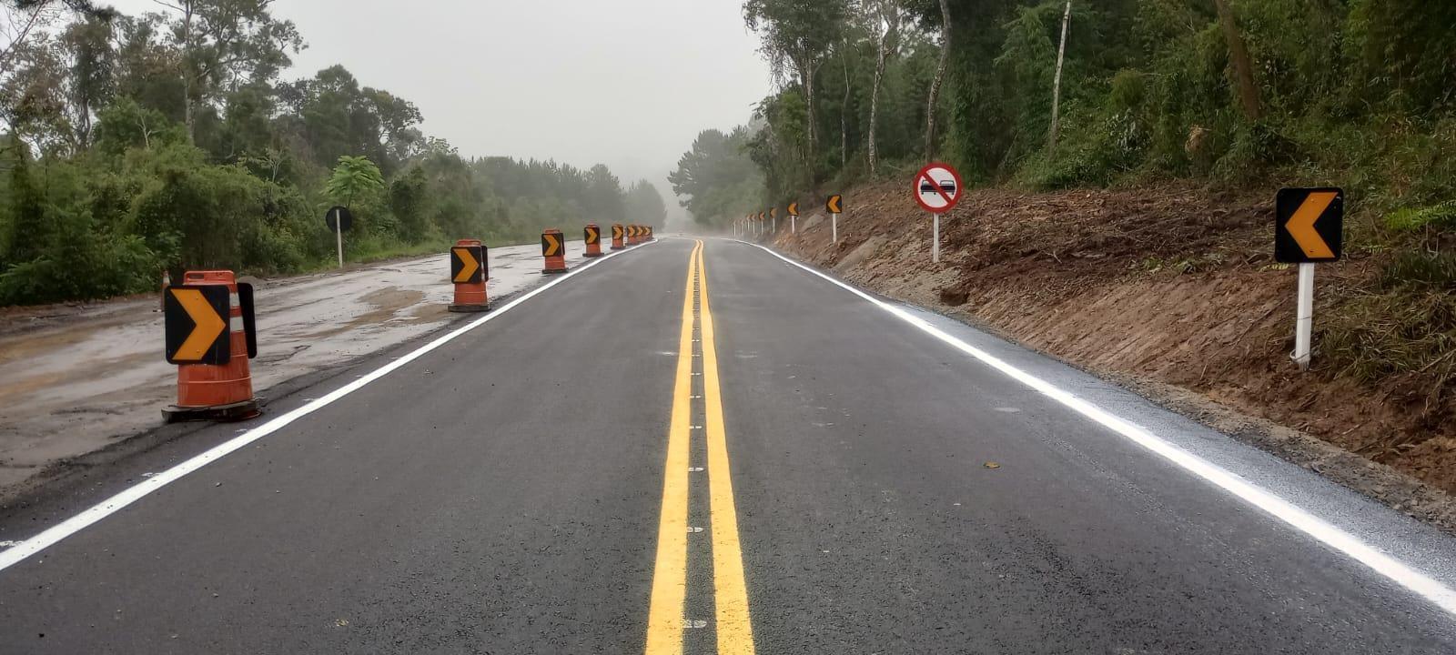 DNIT libera tráfego da BR-282/SC em Alfredo Wagner