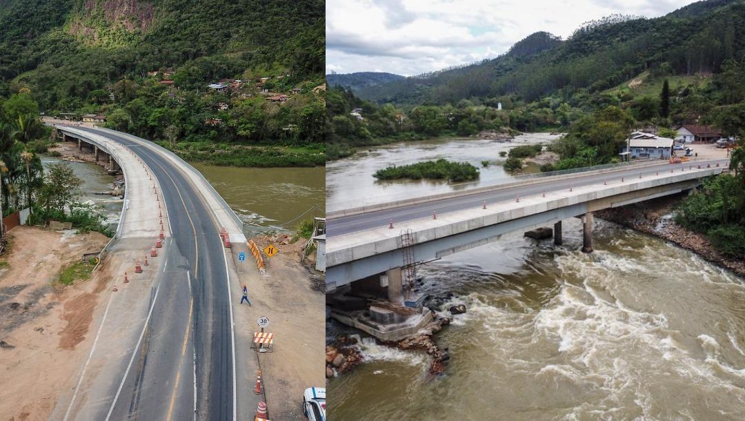 DNIT libera tráfego na ponte sobre o Rio Itajaí-Açu, entre Ibirama e Apiúna