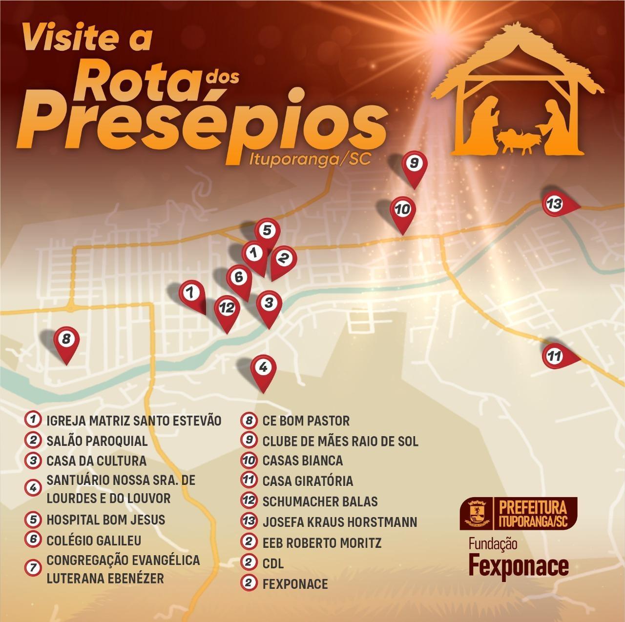 Domingo (4) será marcado por programação de Natal e abertura da Rota dos Presépios em Ituporanga