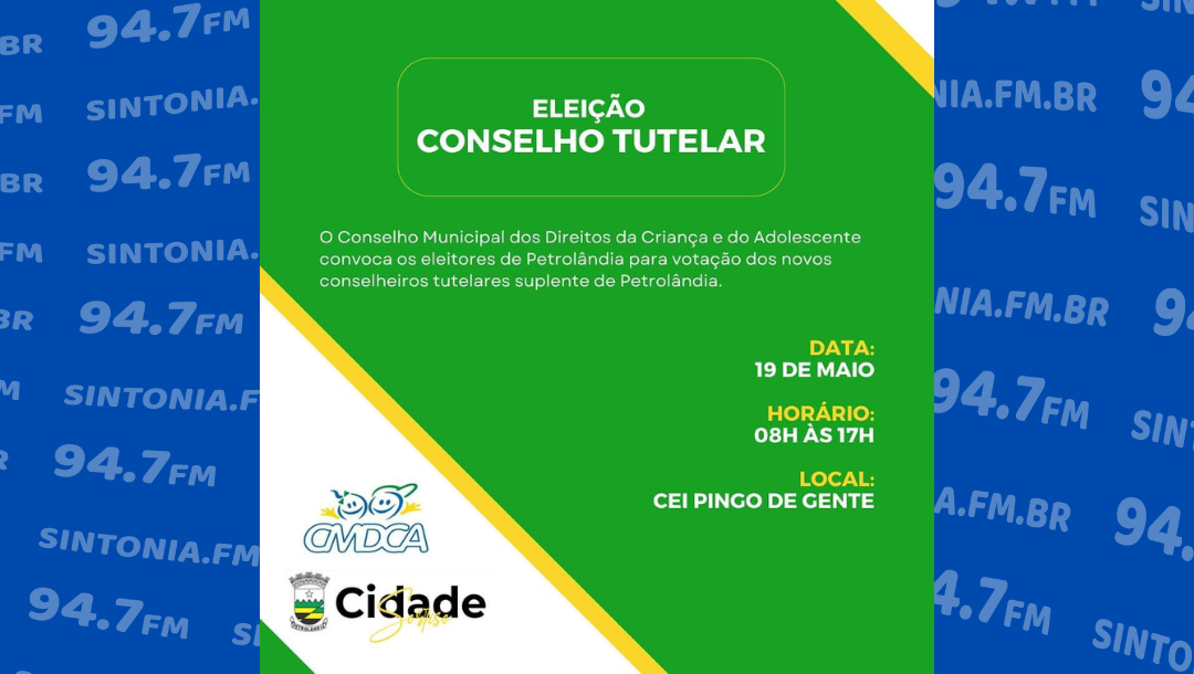 Eleição para conselheiro tutelar suplente em Petrolândia é neste domingo (19)