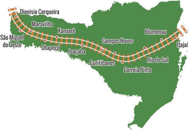 Reunião discute hoje em Rio do Sul estratégia para Ferrovia da Integração passar pelo Alto Vale