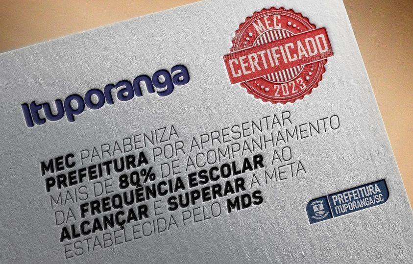 Educação de Ituporanga é destaque nas condicionalidades do programa Bolsa Família