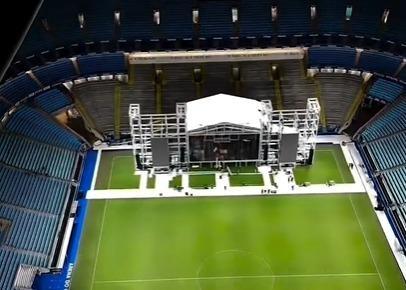 Empresa do Alto Vale monta estrutura para show com grandes artistas na Arena do Grêmio