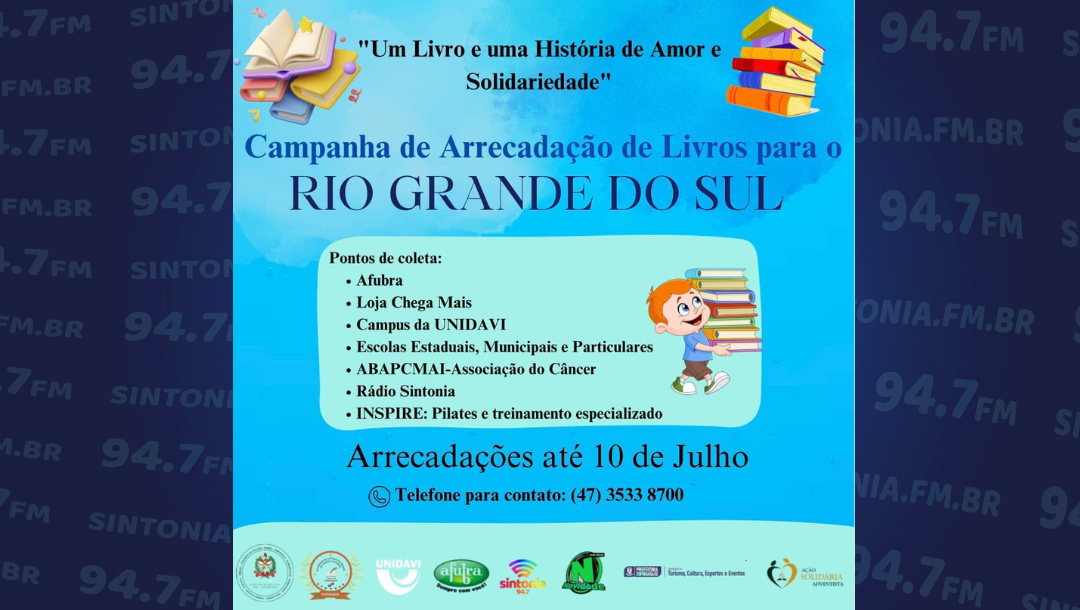 Entidades se unem no Projeto "Um Livro e uma História de Amor e Solidariedade"