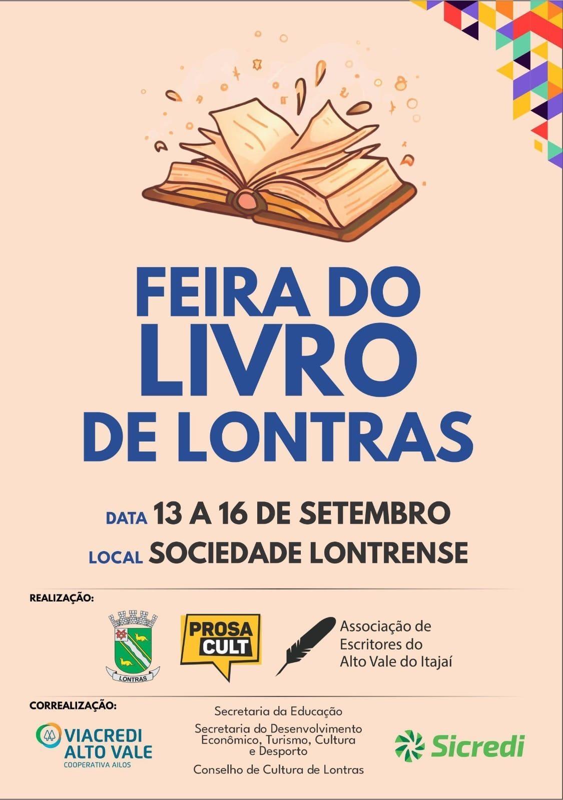 Escolas do Alto Vale são convidadas para participar da Feira do Livro de Lontras