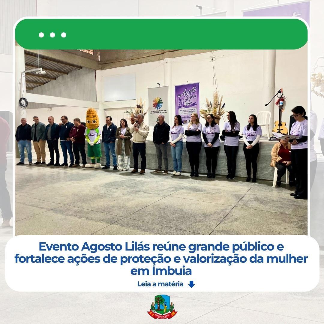 Esporte e ações do Agosto Lilás movimentam a comunidade de Imbuia