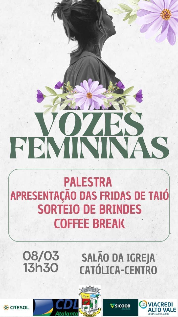 Evento especial celebra o Dia da Mulher em Atalanta neste sábado (08)