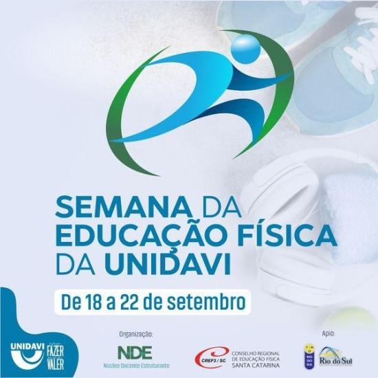 Evento na Unidavi em Rio do Sul em comemoração a Semana da Educação Física segue até nesta sexta-feira (22)