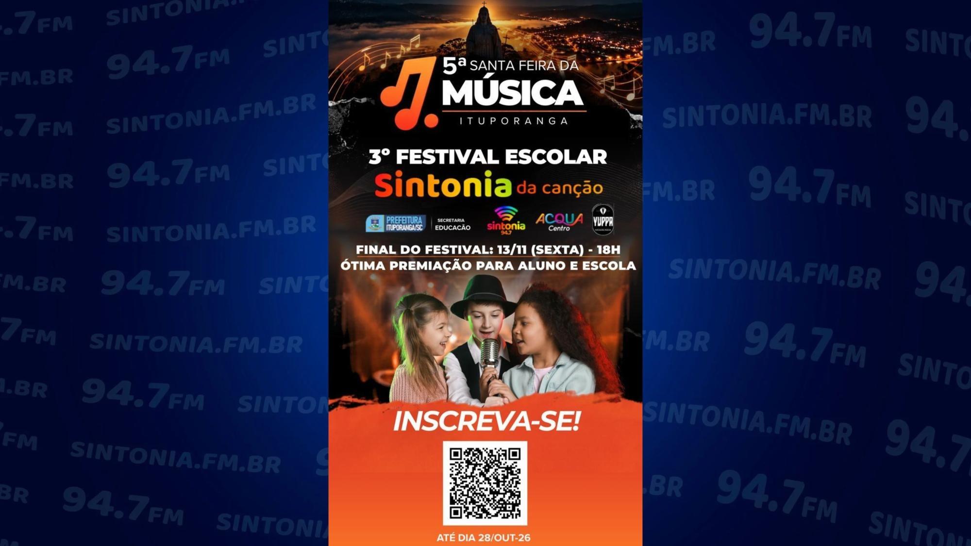 Festival Sintonia da Canção vai premiar alunos da região