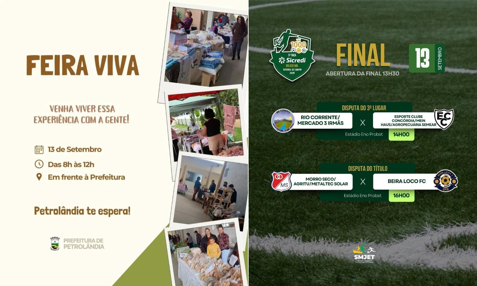 Final do Municipal de Futebol de Campo e Feira Viva vão movimentar Petrolândia no final de semana
