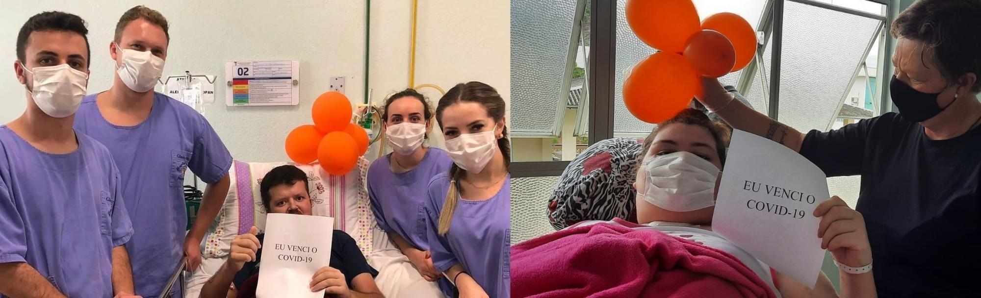 Final feliz: Jovem casal vence a Covid-19 após ficarem internados juntos na UTI em Ituporanga