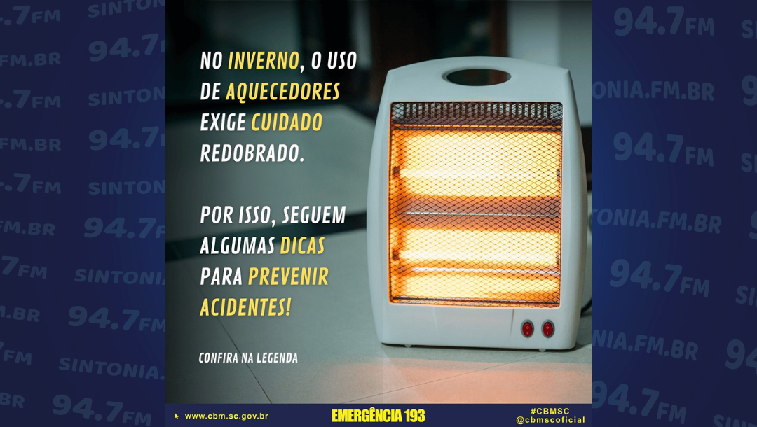 Frio aumenta uso de aquecedores e risco de incêndios em residências