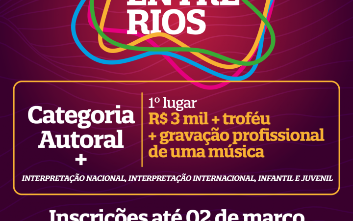 Fundação Cultural de Rio do Sul promove o 4º Festival da Canção Entre Rios